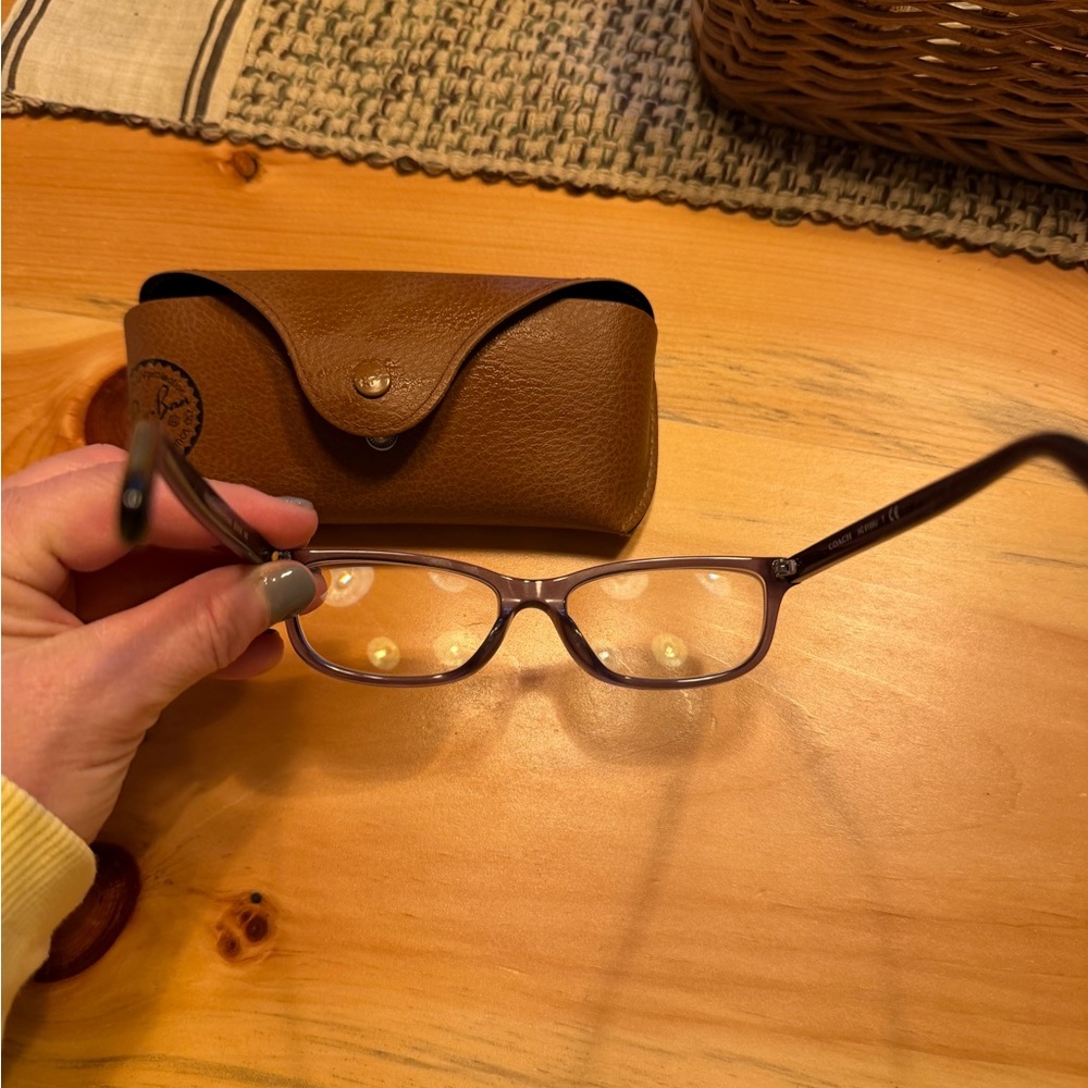 Coach Dark Brown Rectangular Eyeglasses with Sign… - image 4